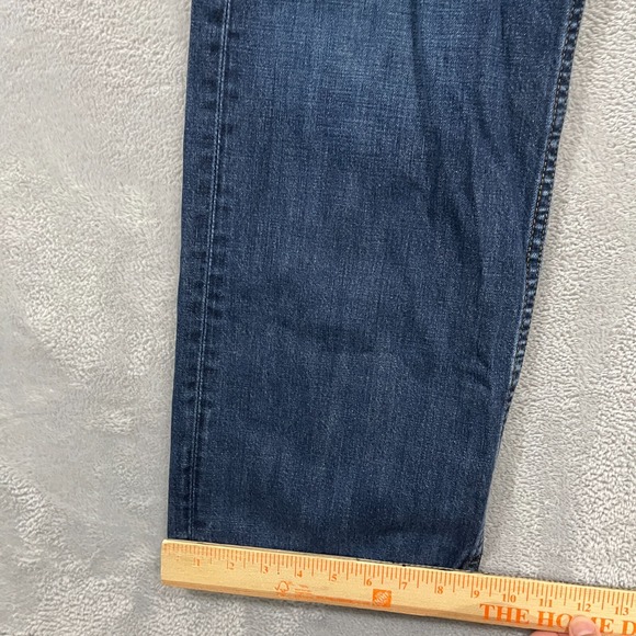 Levis 569 Loose Straight Fit Jeans Mens 34x31 Blue Denim Dark Wash Western Rodeo - Picture 6 of 10